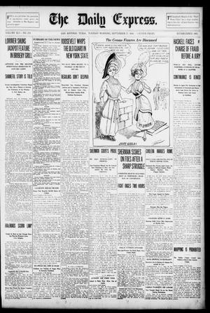 Primary view of object titled 'The Daily Express. (San Antonio, Tex.), Vol. 45, No. 270, Ed. 1 Tuesday, September 27, 1910'.