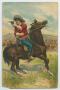 Postcard: [Postcard of Cowboy on Horse]