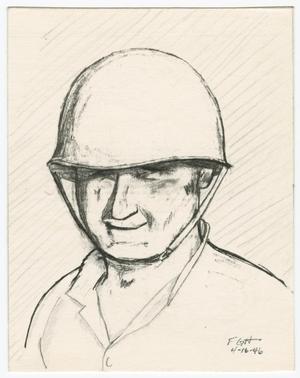 Primary view of object titled '[Drawing of Edward Ostrach]'.