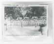 Photograph: [Soldiers Gathered in Front of Four Tanks]