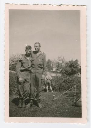 Primary view of object titled '[Homer Petross with Another Soldier]'.