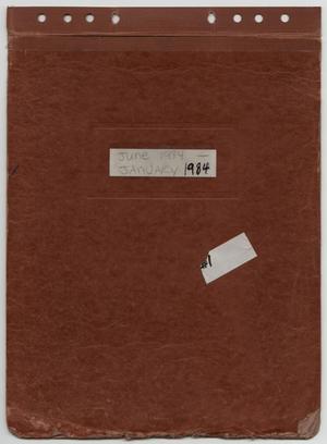 Primary view of object titled '[News Story Log: January 1 to June 30, 1984]'.