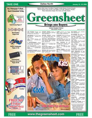 Primary view of object titled 'Greensheet (Dallas, Tex.), Vol. 31, No. 287, Ed. 1 Friday, January 18, 2008'.