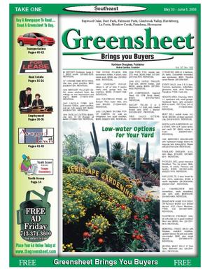 Primary view of object titled 'Greensheet (Houston, Tex.), Vol. 37, No. 193, Ed. 1 Tuesday, May 30, 2006'.