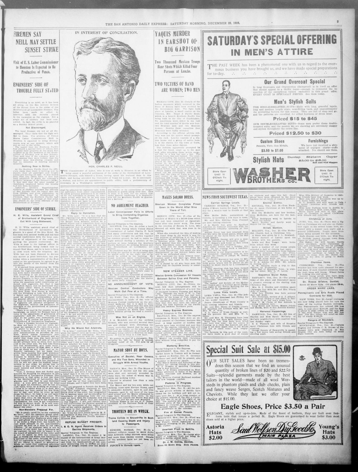 The Daily Express. (San Antonio, Tex.), Vol. 41, No. 363, Ed. 1 Saturday, December 29, 1906
                                                
                                                    [Sequence #]: 3 of 12
                                                