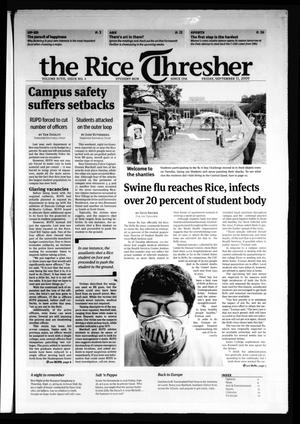 Primary view of object titled 'The Rice Thresher, Vol. 97, No. 4, Ed. 1 Friday, September 11, 2009'.