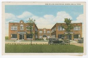 Primary view of object titled '[Postcard of New Milling Sanatorium]'.