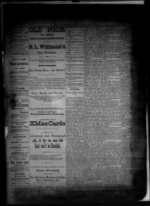 Primary view of object titled 'The Albany News. (Albany, Tex.), Vol. 1, No. [41], Ed. 1 Friday, December 5, 1884'.