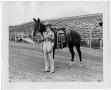 Thumbnail image of item number 1 in: 'Mildred Farris and her Champion Barrel Racer'.