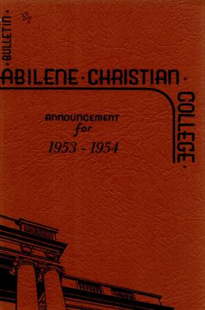 Primary view of Catalog of Abilene Christian College, 1953-1954