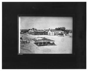 Primary view of object titled '[Alamo Plaza with Grenet's Store]'.