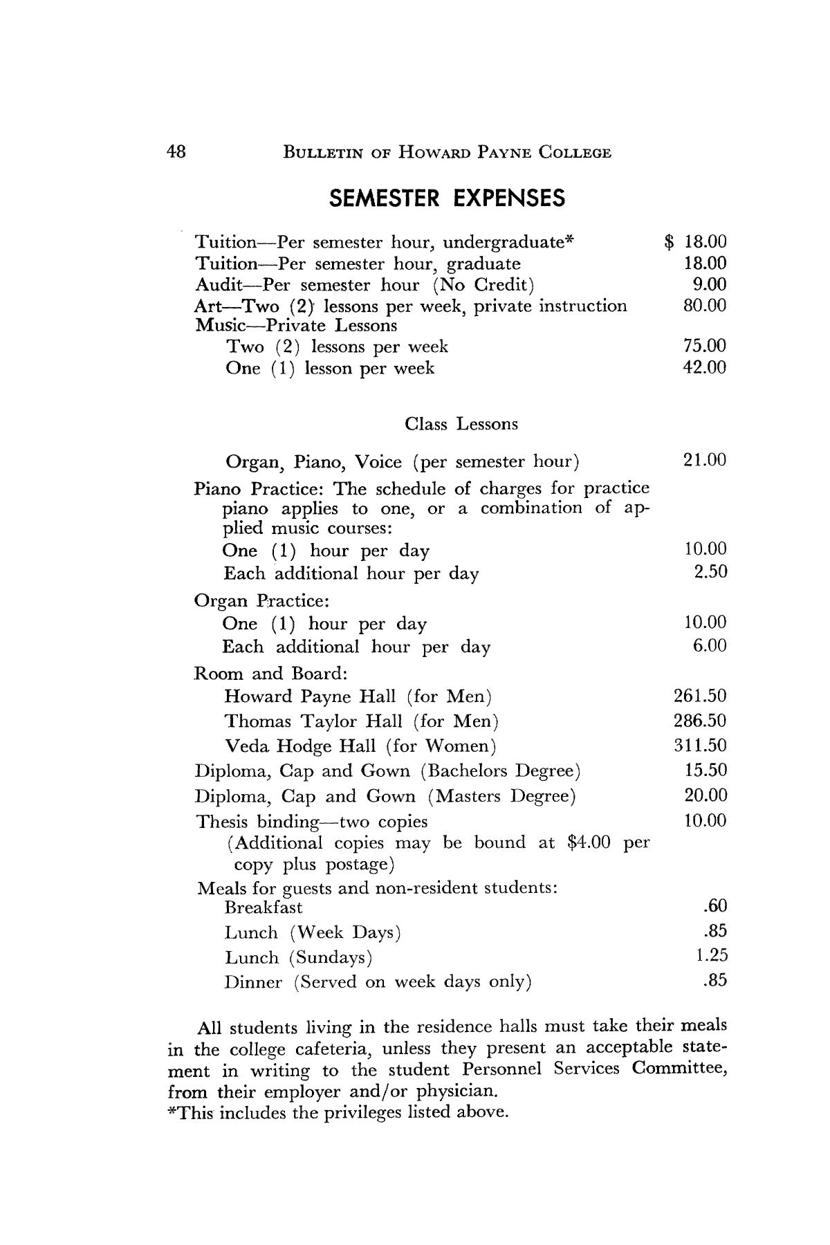 Catalog of Howard Payne College, 1960-1961
                                                
                                                    48
                                                