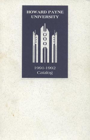Primary view of object titled 'Catalog of Howard Payne University, 1991-1992'.