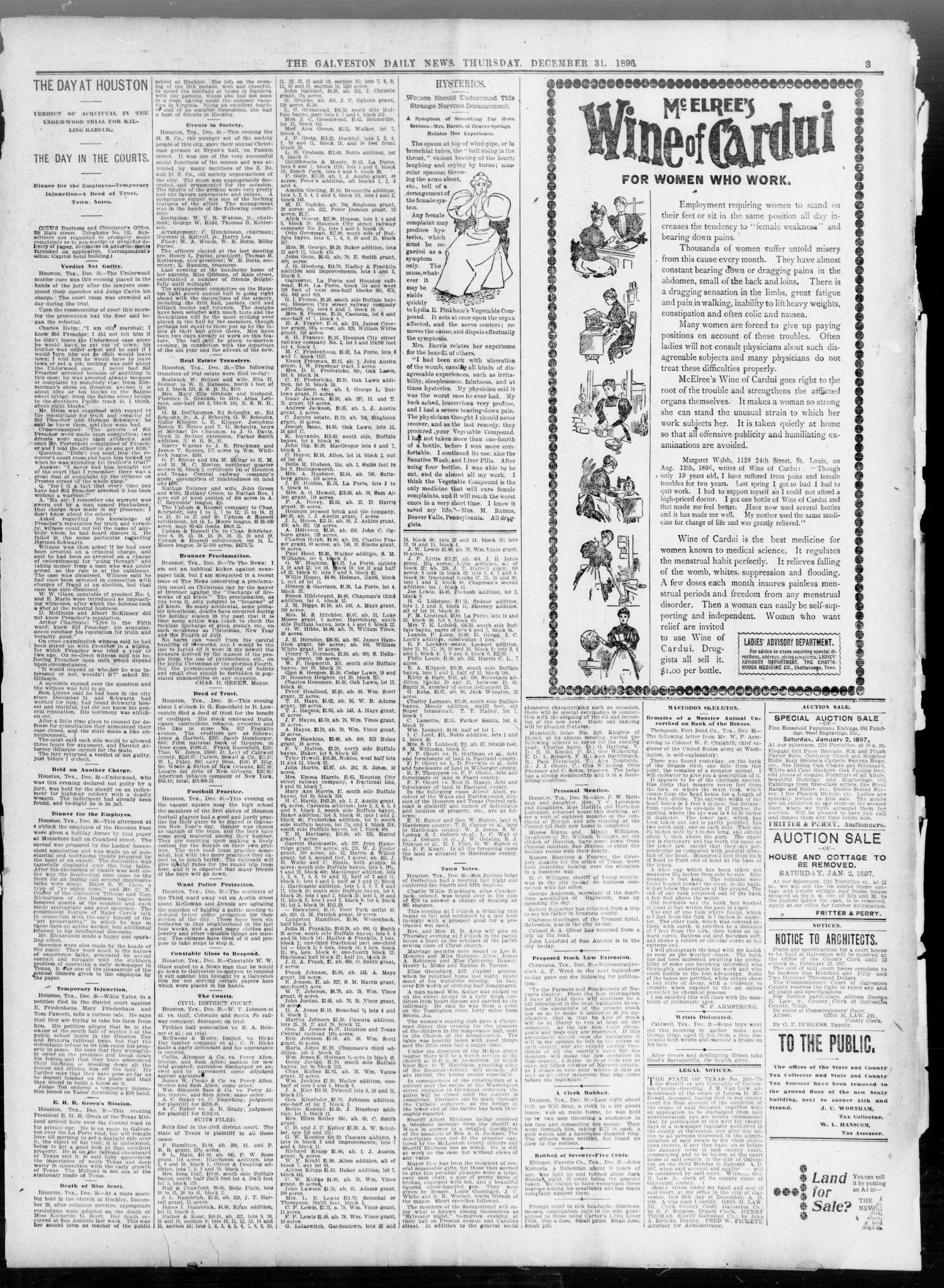 The Galveston Daily News. (Galveston, Tex.), Vol. 55, No. 282, Ed. 1 Thursday, December 31, 1896
                                                
                                                    [Sequence #]: 3 of 8
                                                
