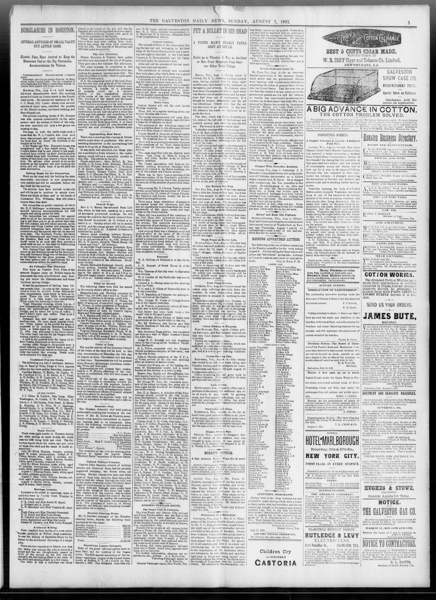 The Galveston Daily News. (Galveston, Tex.), Vol. 51, No. 136, Ed. 1 Sunday, August 7, 1892
                                                
                                                    [Sequence #]: 3 of 8
                                                