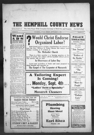 Primary view of object titled 'The Hemphill County News (Canadian, Tex), Vol. 6, No. 49, Ed. 1, Friday, September 1, 1944'.