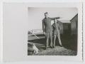Photograph: [Two Soldiers and a Dog]
