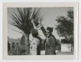 Photograph: [Soldiers Pointing at Tree]