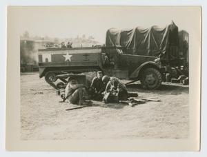 Primary view of object titled '[Soldiers Working on Truck]'.