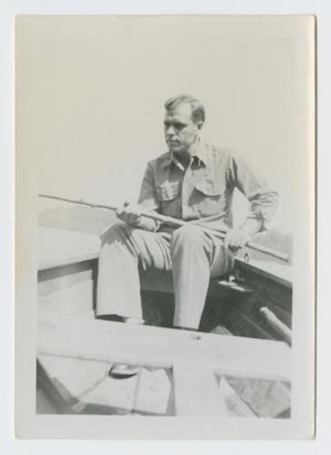 Primary view of object titled '[Soldier Holding Fishing Rod]'.