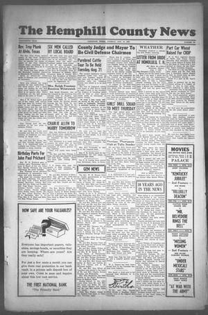 Primary view of object titled 'The Hemphill County News (Canadian, Tex), Vol. THIRTEENTH YEAR, No. 50, Ed. 1, Tuesday, August 14, 1951'.