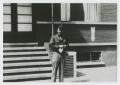 Photograph: [Soldier In Front of Stairs]