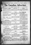 Thumbnail image of item number 1 in: 'The Canadian Advertiser (Canadian, Tex), Vol. 1, No. 21, Ed. 1, Friday, January 27, 1939'.