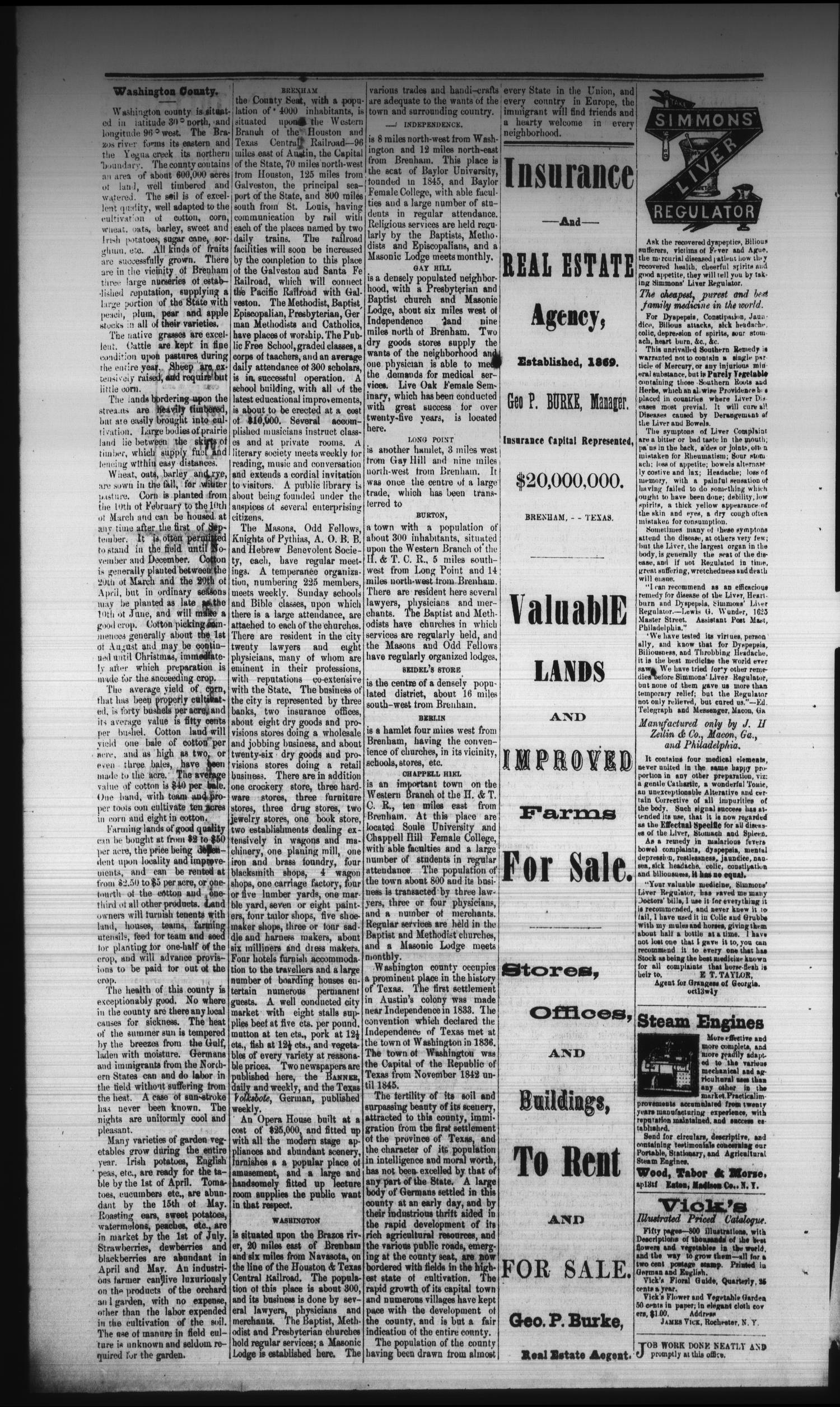 The Daily Banner. (Brenham, Tex.), Vol. 2, No. 154, Ed. 1 Friday, June 29, 1877
                                                
                                                    [Sequence #]: 4 of 4
                                                