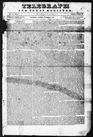 Primary view of Telegraph and Texas Register (Columbia, Tex.), Vol. 2, No. 11, Ed. 1, Tuesday, March 21, 1837