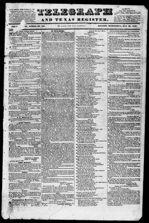 Primary view of object titled 'Telegraph and Texas Register (Houston, Tex.), Vol. 3, No. 30, Ed. 1, Wednesday, May 30, 1838'.