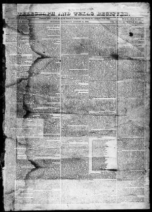Primary view of Telegraph and Texas Register (Houston, Tex.), Vol. 3, No. 50, Ed. 1, Saturday, August 11, 1838