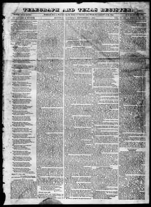Primary view of Telegraph and Texas Register (Houston, Tex.), Vol. 4, No. 2, Ed. 1, Saturday, September 8, 1838