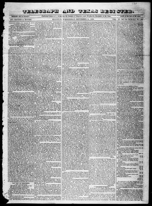 Primary view of object titled 'Telegraph and Texas Register (Houston, Tex.), Vol. 4, No. 12, Ed. 1, Wednesday, November 14, 1838'.