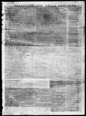 Primary view of object titled 'Telegraph and Texas Register (Houston, Tex.), Vol. 4, No. 20, Ed. 1, Saturday, December 15, 1838'.