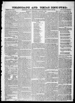 Primary view of object titled 'Telegraph and Texas Register (Houston, Tex.), Vol. 5, No. 26, Ed. 1, Wednesday, January 1, 1840'.