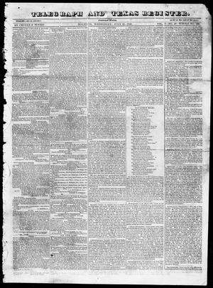 Primary view of object titled 'Telegraph and Texas Register (Houston, Tex.), Vol. 5, No. 40, Ed. 1, Wednesday, July 29, 1840'.