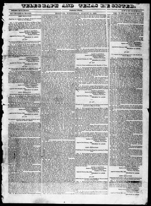 Primary view of Telegraph and Texas Register (Houston, Tex.), Vol. 5, No. 43, Ed. 1, Wednesday, August 19, 1840