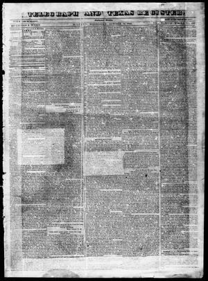 Primary view of object titled 'Telegraph and Texas Register (Houston, Tex.), Vol. 5, No. 48, Ed. 1, Wednesday, October 14, 1840'.