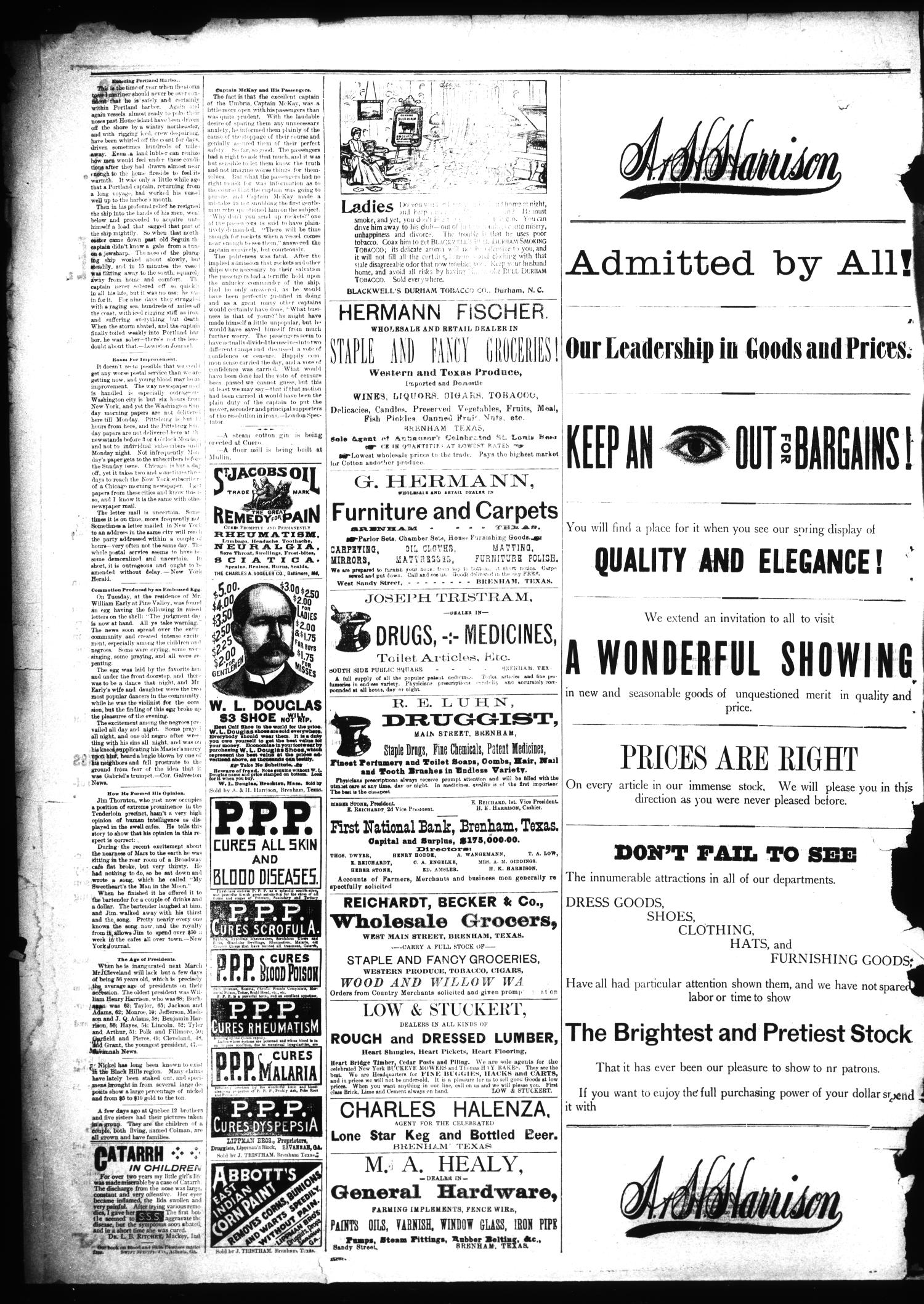 Brenham Daily Banner. (Brenham, Tex.), Vol. 18, No. 52, Ed. 1 Wednesday, March 1, 1893
                                                
                                                    [Sequence #]: 4 of 4
                                                