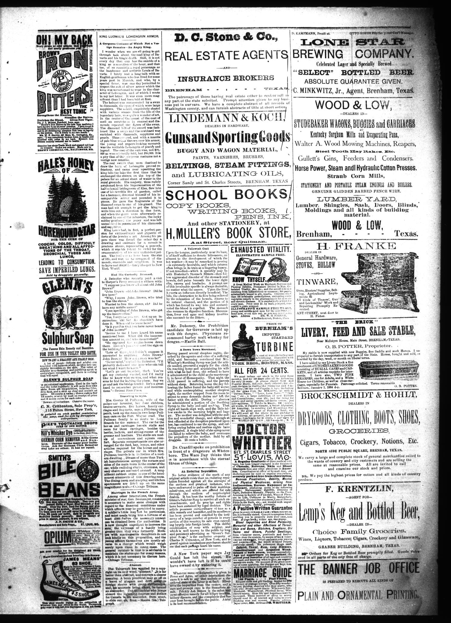Brenham Daily Banner. (Brenham, Tex.), Vol. 11, No. 152, Ed. 1 Thursday, October 21, 1886
                                                
                                                    [Sequence #]: 3 of 4
                                                