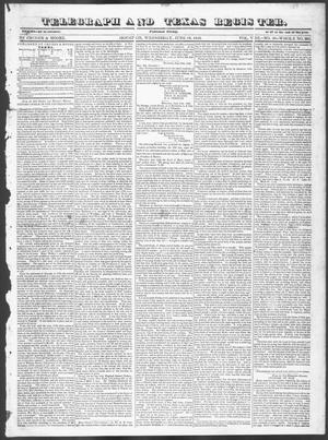 Primary view of object titled 'Telegraph and Texas Register (Houston, Tex.), Vol. 8, No. 28, Ed. 1, Wednesday, June 28, 1843'.