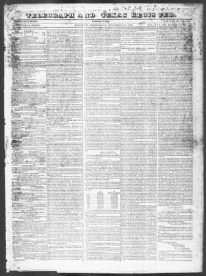 Primary view of object titled 'Telegraph and Texas Register (Houston, Tex.), Vol. 8, No. 50, Ed. 1, Wednesday, November 29, 1843'.