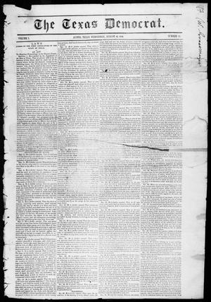 Primary view of object titled 'The Texas Democrat (Austin, Tex.), Vol. 1, No. 34, Ed. 1, Wednesday, August 19, 1846'.