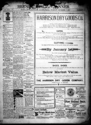 Primary view of object titled 'Brenham Daily Banner. (Brenham, Tex.), Vol. 22, No. 296, Ed. 1 Tuesday, December 7, 1897'.