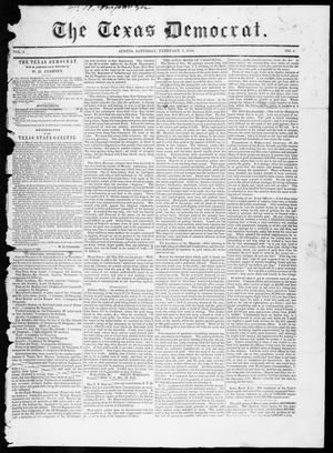 Primary view of The Texas Democrat (Austin, Tex.), Vol. 1, No. 2, Ed. 1, Saturday, February 3, 1849