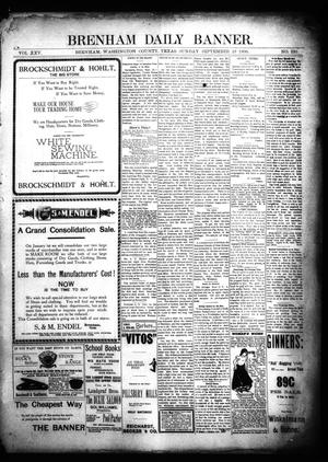 Primary view of object titled 'Brenham Daily Banner. (Brenham, Tex.), Vol. 25, No. 220, Ed. 1 Sunday, September 23, 1900'.
