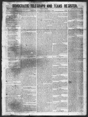 Primary view of object titled 'Democratic Telegraph and Texas Register (Houston, Tex.), Vol. 11, No. 40, Ed. 1, Wednesday, October 7, 1846'.