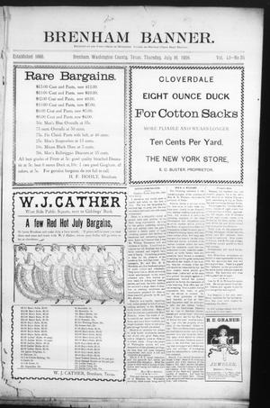 Primary view of object titled 'Brenham Banner. (Brenham, Tex.), Vol. 43, No. 35, Ed. 1 Thursday, July 16, 1908'.