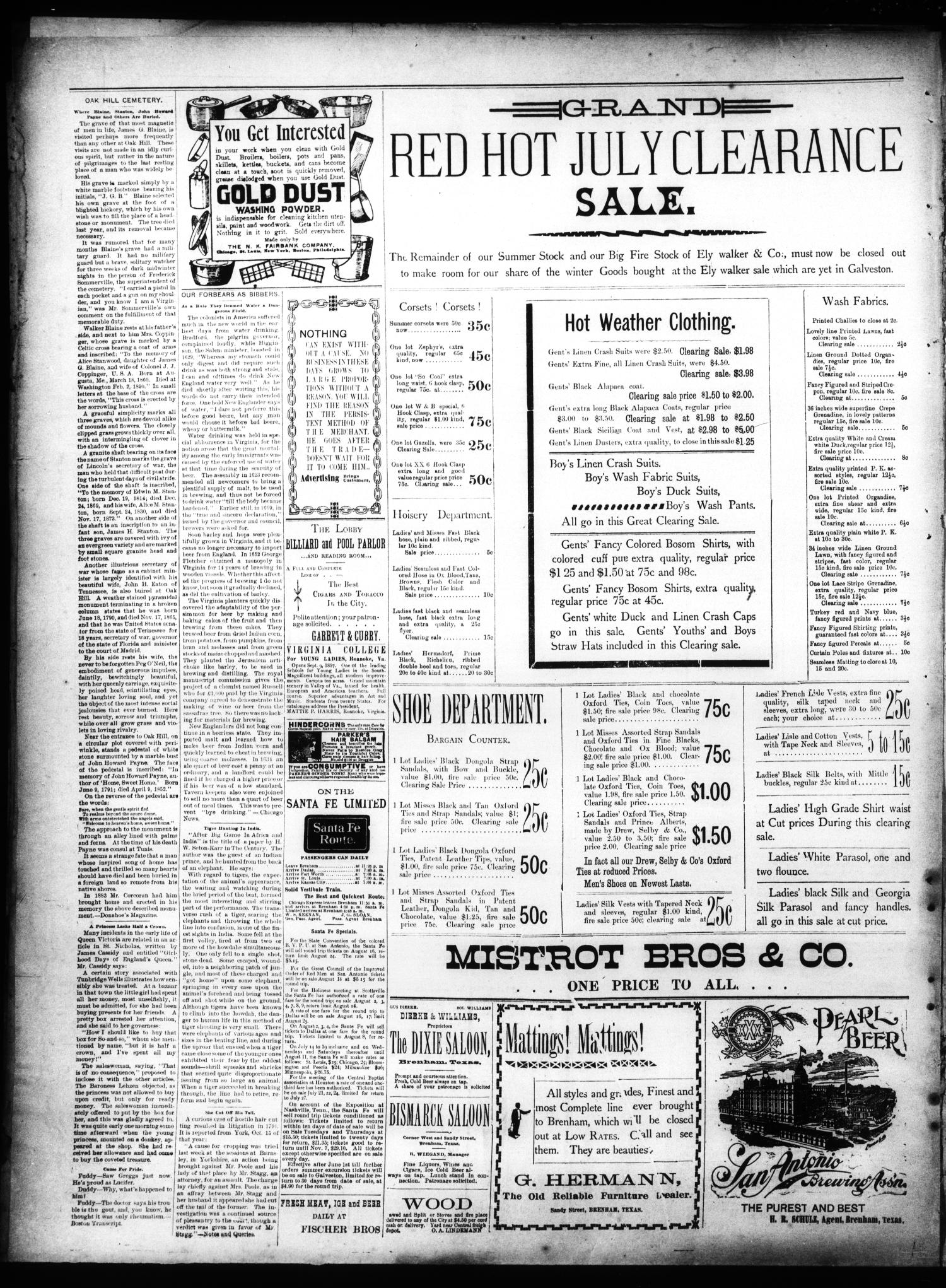 Brenham Daily Banner. (Brenham, Tex.), Vol. 22, No. 190, Ed. 1 Wednesday, August 4, 1897
                                                
                                                    [Sequence #]: 4 of 4
                                                
