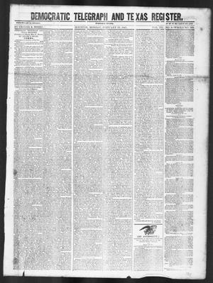 Primary view of Democratic Telegraph and Texas Register (Houston, Tex.), Vol. 12, No. 8, Ed. 1, Monday, February 22, 1847